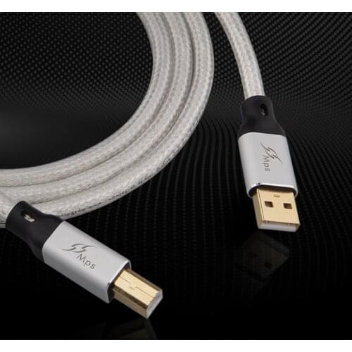 MPS HD-300 single crystal copper silver plated HIFI decoding DAC data cable A-B fever USB cable typeC Micro