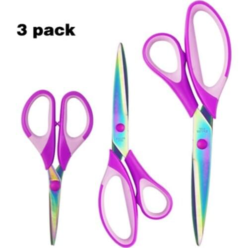3 Pcs Scissor Set Multipurpose Use for Office Home School & Kitchen for Arts and Crafts, Scrapbooking, Sewing, Embroidery S/M/L