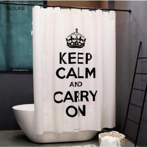 Mildew Proof Retro Printing 1pc EVA Shower Curtain Waterproof Bath Curtains Bathroom Accessories Curtain Home Decor with Hooks