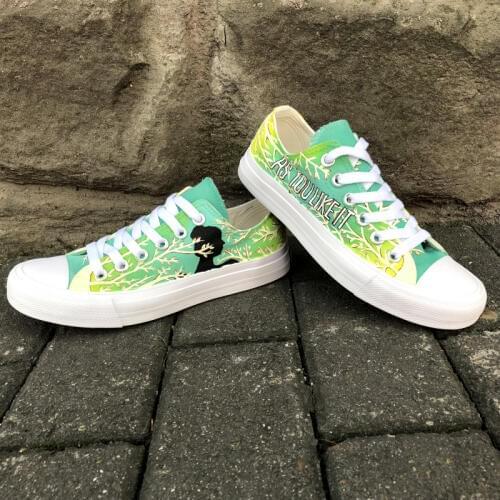 Wen Low Top Skateboarding Shoes Athletic Sneakers Custom Design Hand Painted Canvas Shoes As You Like It Men Women Plimsolls