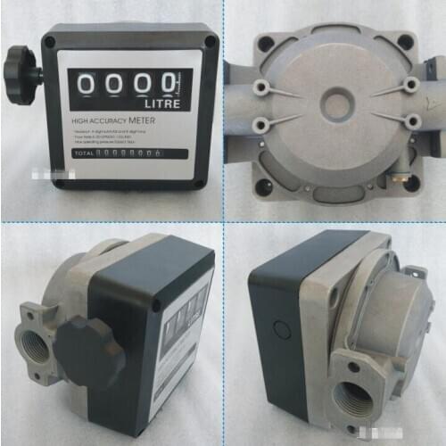 New 4 digital Diesel Fuel Oil Flow Meter Counter High Accuracy 1% High quality