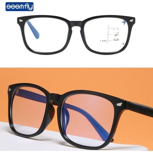 Seemfly Smart Zoom Multi-focus Reading Glasses Comfortable Large Ultralight Presbyopic Eyeglasses Unisex Diopter +1.0 to +3.5