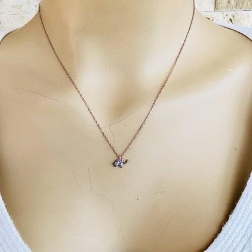 Mini Elephant 925 Sterling Silver Necklace Women Girls Gift Jewelry Accessories Fashion Handmade Elegant Chain