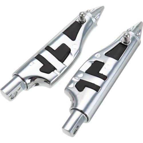 Motorcycle Aluminum & Rubber Chrome Stiletto Pegs Foot pegs Footpegs Footrests For Kawasaki Vulcan Voyager Vaquero