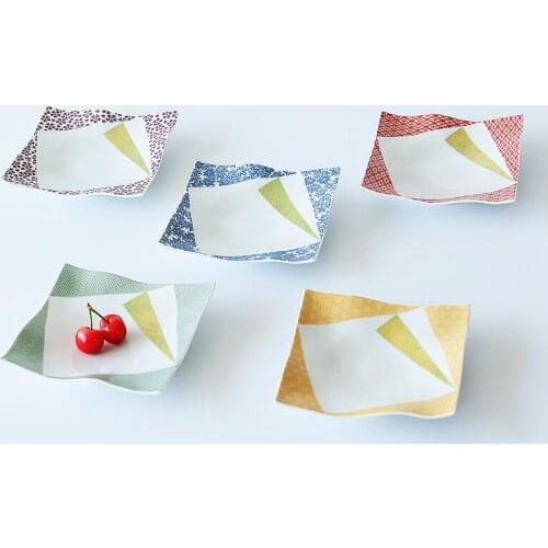 Thousand generations valley to burn paper imported from Japan wavy edge side dish, tableware ceramic flat small dishes