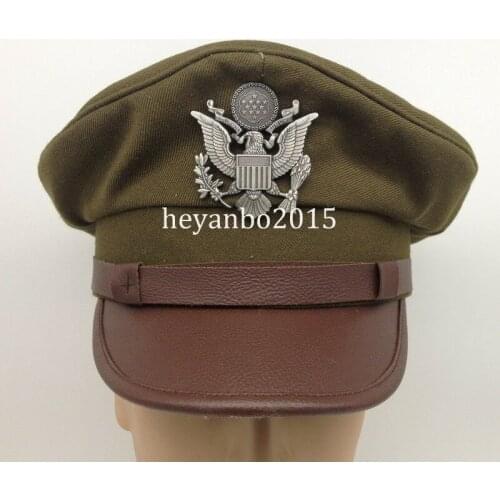 WWII WW2 US ARMY AIR FORCE AAF OFFICER CAP EAGLE BADGE HAT CAP reproduction