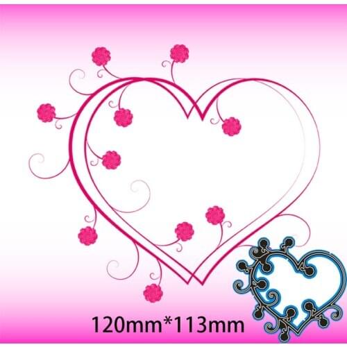 120*113mm HEART LACE Metal Cutting Dies and Stamps Stencil for DIY Scrapbooking Photo Album Embossing Paper Card