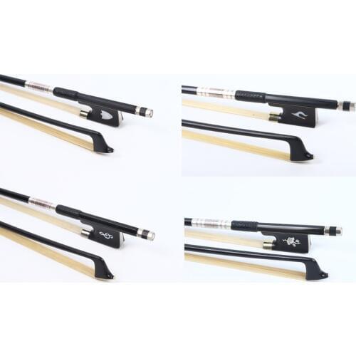 Yinfente 4/4 Violin Bow Carbon Fiber Ebony Frog Mongolia horse tail Balanced Violin Accessory Parts Free Shipping