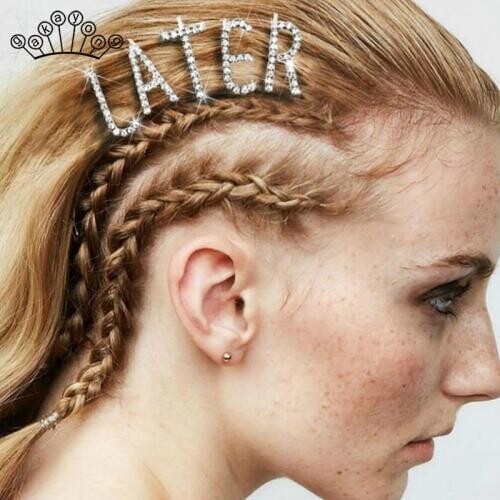 Unique Custom Name Hair Pins Crystal Letter Hair Clip Barrettes Kid Girls Women Wedding Party Bobby Pin Hair Accessories Gift