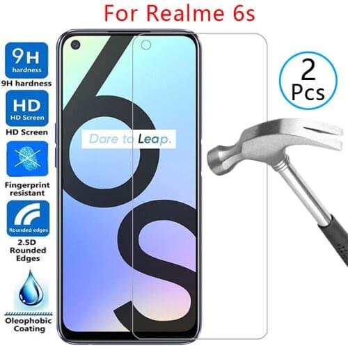 Tempered glass screen protector for realme 6s case cover on realme6s 6 s s6 6.5 protective phone coque bag realmi realmi6s realm