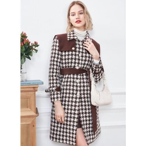 Womens Clothing 2021 Winter New Tweed Jacket