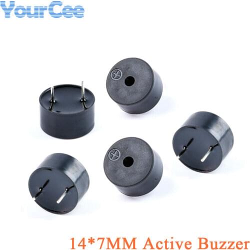 5pcs 1407 MINI Active Buzzer Integrated Piezoelectric Alarm Buzzer 14*7MM DC High Decibel Buzzer 3-24V for Diy