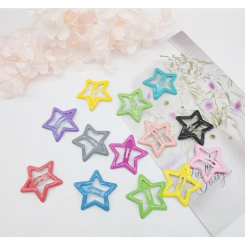 4/10 Pcs/Set Star Shape Kids Hair Clips Baby Children Cute Colors Girls Sweet Barrettes Hairpins Kawaii Accessories Headwear