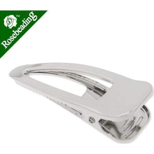 59mm Metal Alligator Hair Clip with Teeth,Nickel color,21mm width,20pcs/lot-C4517