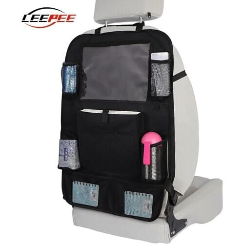 Car Seat Organizer Rear Storage Bag Hanging Back Multi Pocket Big Capacity For Ipad Mobile Phone Auto Accessories Universal