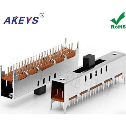 10pcs One key ss-49d01 vertical pin 9 level double knife double row micro power slide push toy wave switch