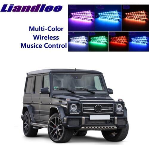 LiandLee For Mercedes Benz G MB 460 461 463 Car Digital Wireless Control Color Neon Glow Interior Under Dash Footwell Floor