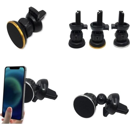 Magnetic Car Phone Holder Mount Hands Free Easy Clamp Air Vent Clip Holder Fit with Most Smart Phone 360 Rotation H8WE