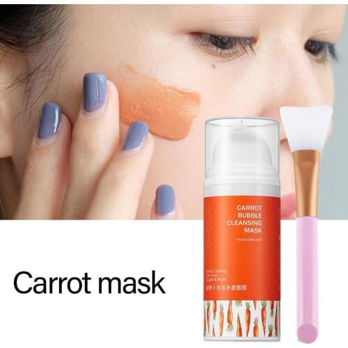 30g Carrot Bubble Mask Female Deep Clean Shrink Pore Blackhead Hydration Moisturizing Apply Mask Mud Film