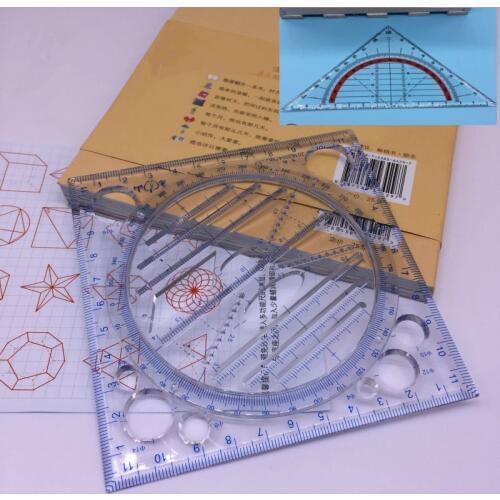 Multi-function Art Design Drawing Ruler Stereo Geometry Ellipse Template Ruler School Accessories Bow Shape Plotter Ruler