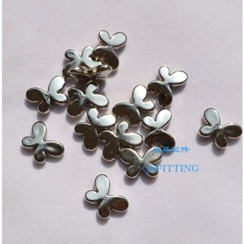 Supply DIY fashion jewelry Accessory,15*10MM Butterfly shape,CCB Beads,Acrylic Charms,Rhodium Plated