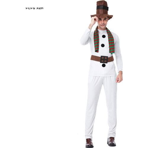 Men Santa Claus Snowman Cosplay Adult Halloween Christmas Costumes Carnival Purim Stage play Masquerade Role play party dress