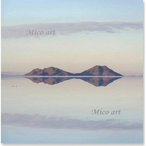 Wall Decoration Abstract Lake Landscape Canvas Oil Painting Handmade Unframed Wall Decor Art Home Entrance Hot Selling Piece