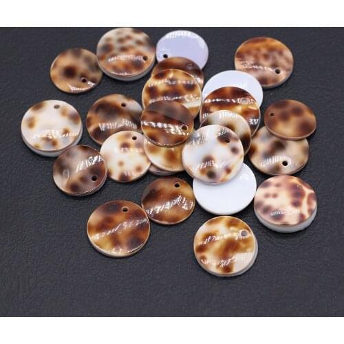 Natural shell pendant Mother of Pearl Shell round slice pendant for jewelry making DIY necklace bracelet earrings accessories