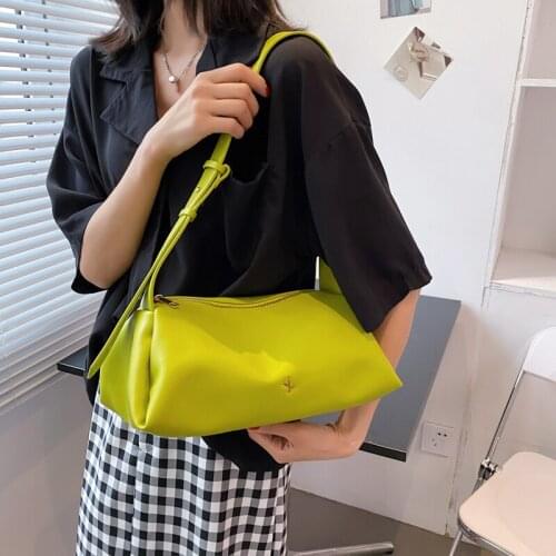 Luxury Design Large Capacity Ladies Handbag Fashion Solid Color Shoulder Bag 2021 Soft PU Leather Casual Woman Messenger Bags