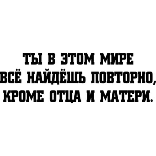 RuleMylife you in this world will find everything again except father and mother car stickers