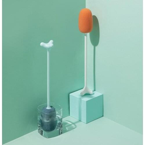Long Handle Bottle Brush Lightweight PP Glass Bottles Sponge Scrubber Cup Vertical Mug Cleaning Sponge Brushes Kitchen Supplies