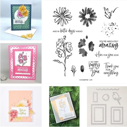 Flower Tree Plant Stamps And Dies New Arrival 2021 Scrapbook Dariy Decoration Stencil Embossing Template Diy Greeting Card Handm