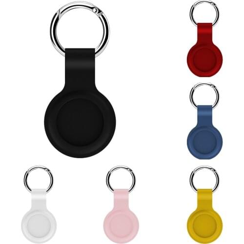 For Apple Airtags Silicone Case Cover Protective Cases For Air Tags Locator Protector Shell Anti-lost Keychain Protective Sleeve