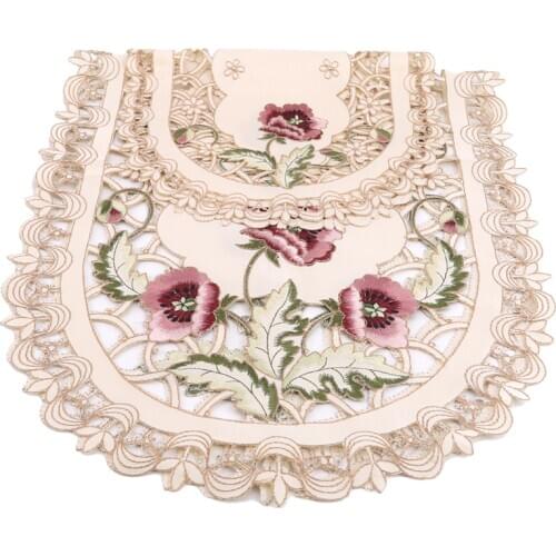 Flower Style Round Table Cloth Pastoral Polyester Tablecloth Oilproof Decorative Elegant Waterproof Fabric Table Cover