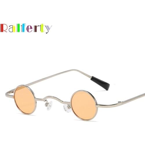 Ralferty Retro Mini Round Sunglasses Women Men Small Steampunk Sunglass Vintage Metallic Sunglases Brand Designer F806656