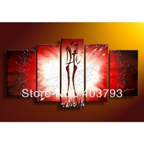 Modern abstract Oil Painting On Canvas huge wall art beautiful lover fashingFree shipping