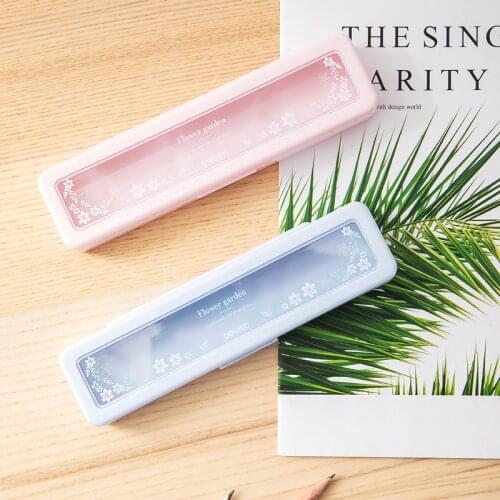 Student office fresh and simple stationery box, multi-functional pencil case, transparent pencil case, storage box, glasses box