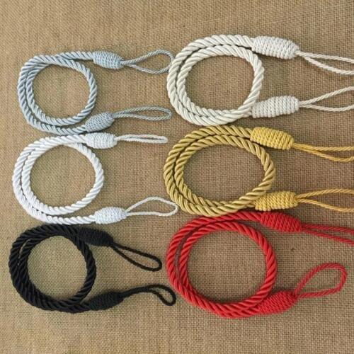 1 pair Curtain Tied Rope Curtain Accessories Living Room Home Decoration For Home Hotel Curtain Polyester Weave Rope Tie Backs