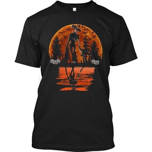 Vintage Sunset Siren Head Horror Scary Halloween Horror Girlie Social JusticeScary T Shirt Gift Tee for Men Women