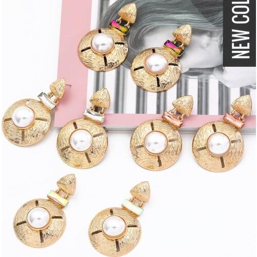 Wholesale Goth Pearl Earrings Women Punk Cute Statement Emo Hanging Drop Earrings Za Jewelry Pendientes Accessories Dropshipping