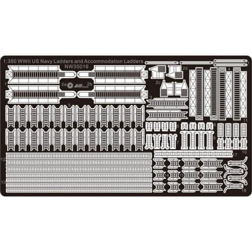 1/350 WWII US NAVY Ladders and Accommodation Ladders