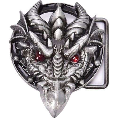 1pc Antique Dragon Head Belt Buckle Zinc Alloy Accessories Gents Men Gift