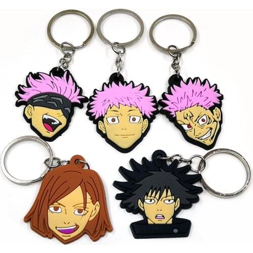 1pcs PVC Cartoon Figure Key Chain Lovely Key Ring Charms Trinkets Birthday Gift Fashion Jewelry Accessories