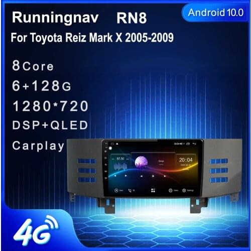 4G LTE Android 10.1 For TOYOTA Reiz Mark X 2005-2009 Car Radio Multimedia Video Player Navigation GPS RDS no dvd