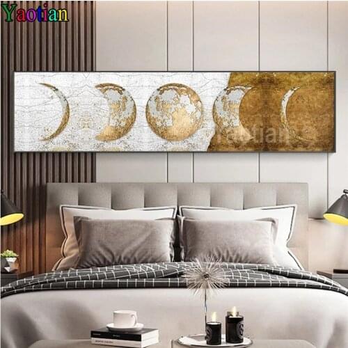5D Abstract Diamond Embroidery,Wall Decoration Moon Eclipse,diy Diamond Painting Cross Stitch,3d picture,Diamond Mosaic stickers