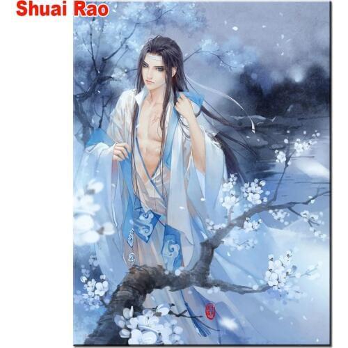 Mo dao zu shi Anime Diamond painting Cartoon Cross Stitch 5d Diamond embroidery mosaic Full Drill Picture for boy gift