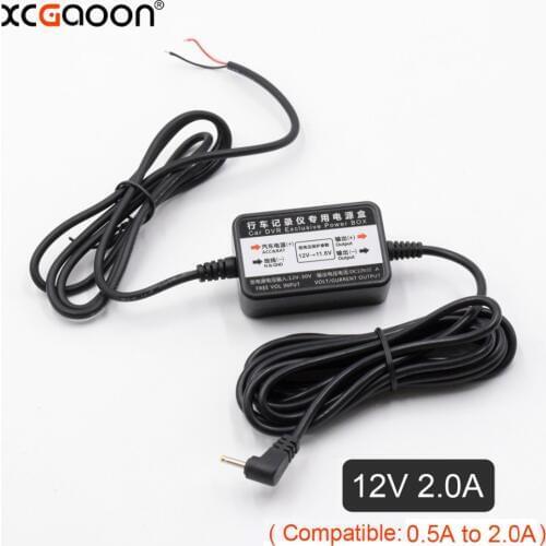 XCGaoon Car Charger DC Converter Module 12V 24V To 12V 2.0A With Diameter 2.5mm Port fit Radar Detector DVR Camera 3.1meter