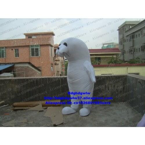 White Seal Sea Dog Sea Lion Sea Dogs Fur Seal Mascot Costume Adult Cartoon Character Family Gifts Stage Performance zx2251
