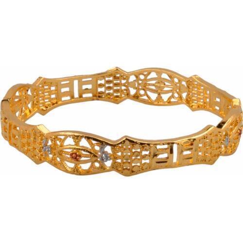 Dubai Bangles for Women,Gold Color Bracelets for Mother Arabia Jewellery Africa Middle East Wedding Bracelet Jewelry Gifts