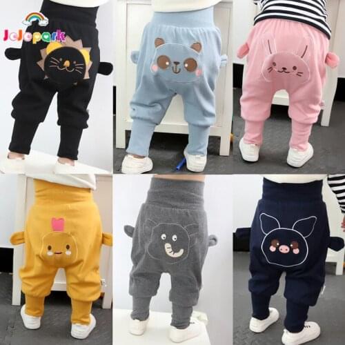 Baby Cartoon Cotton Harem Pants High Waist Trousers Toddler Boys Girls PP Trousers Baby Fall Bottoms